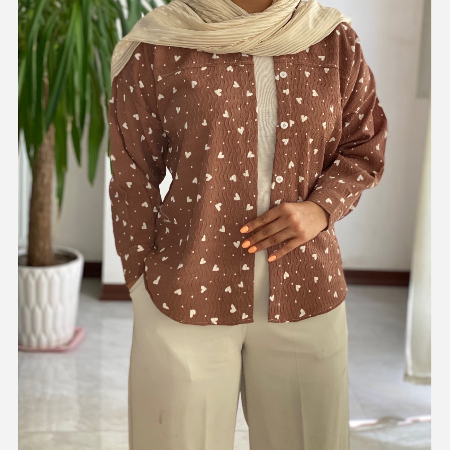 شومیز مانتویی قلبی