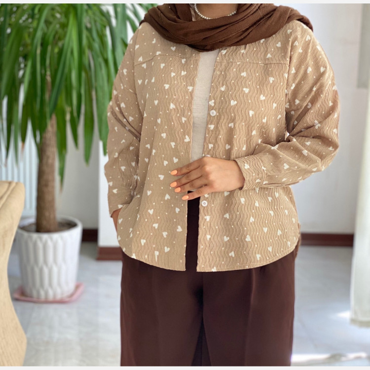 شومیز مانتویی قلبی