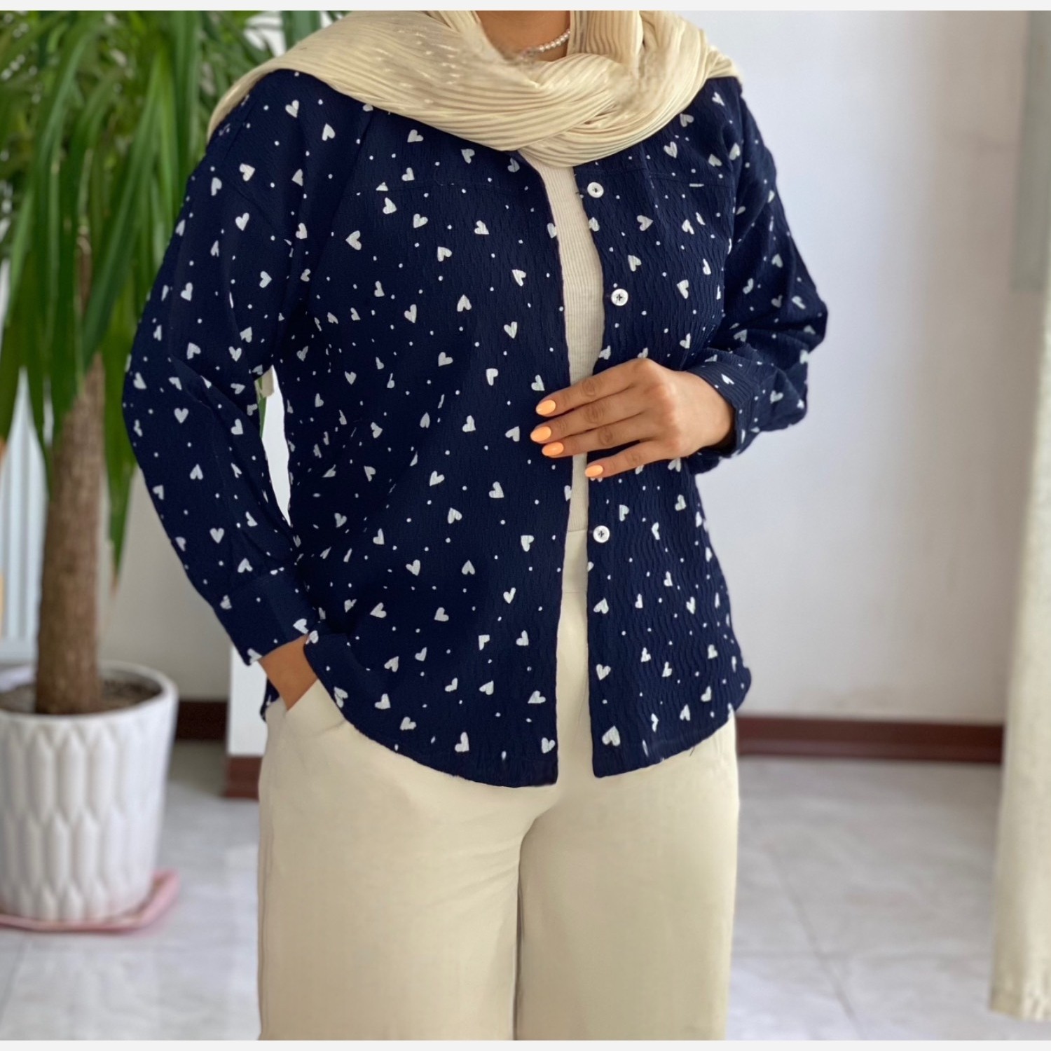 شومیز مانتویی قلبی
