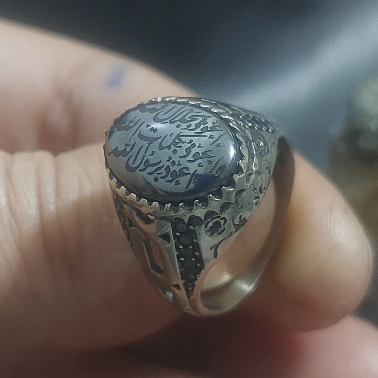 انگشتر طلا روس حدید صینی اصل هفت جلاله