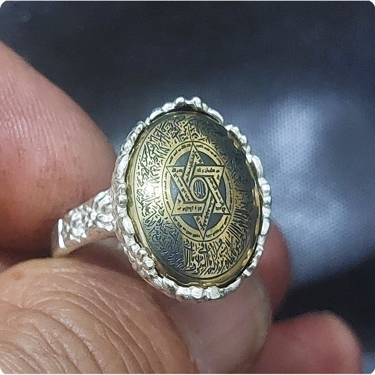 انگشتر نقره حدید 4 دعا زنانه