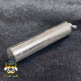 گردنبند نقره جاحرزی استوانه ای با حرز امام جواد روی پوست