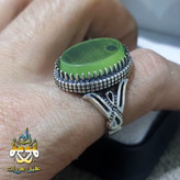 انگشتر نقره عقیق سبز اصل سوره یس مردانه