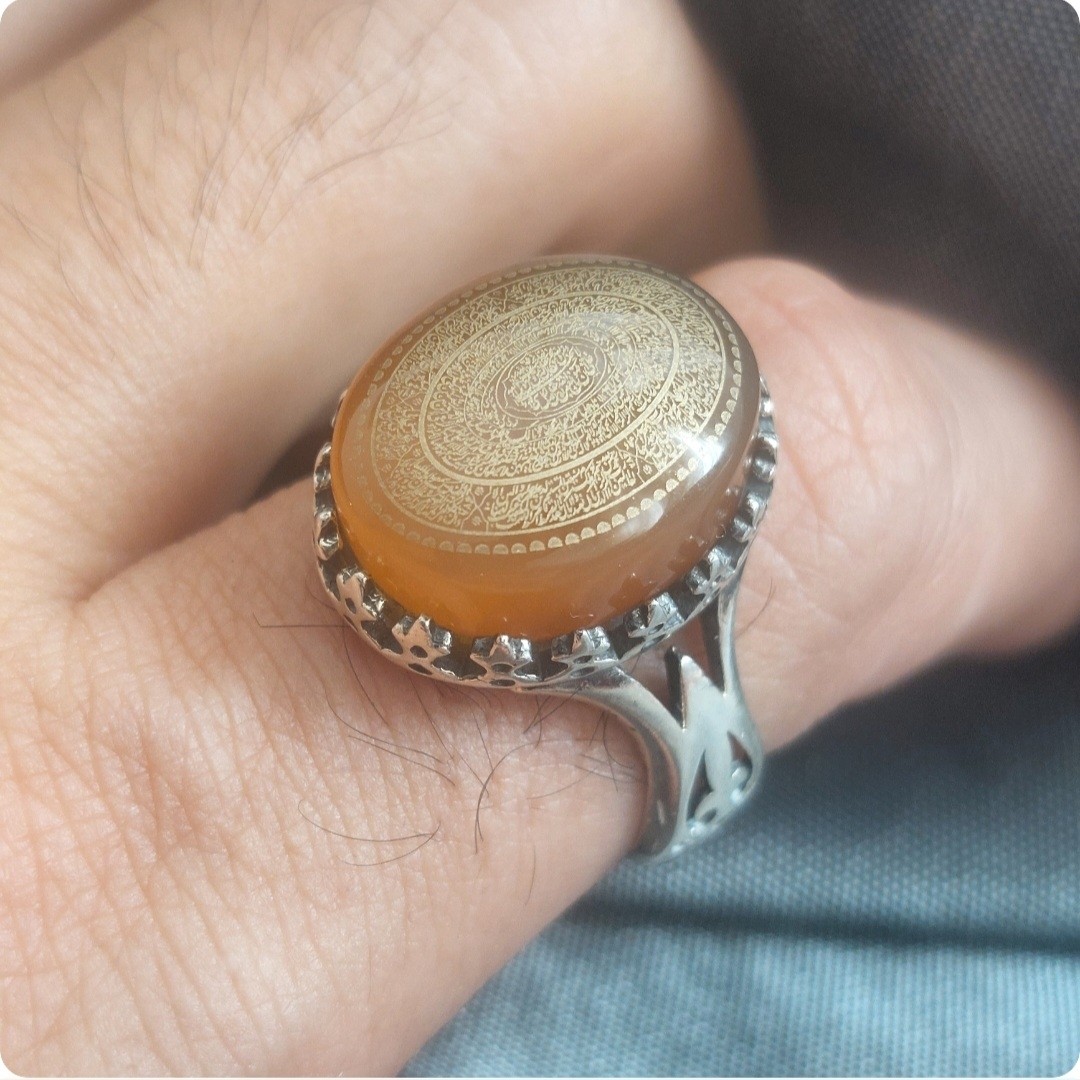 انگشتر نقره عقیق یمنی 16 ذکر مردانه