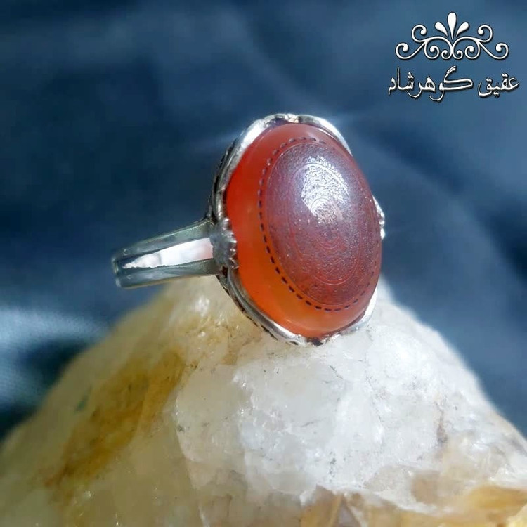 انگشتر عقیق یمنی زنانه 16 ذکر