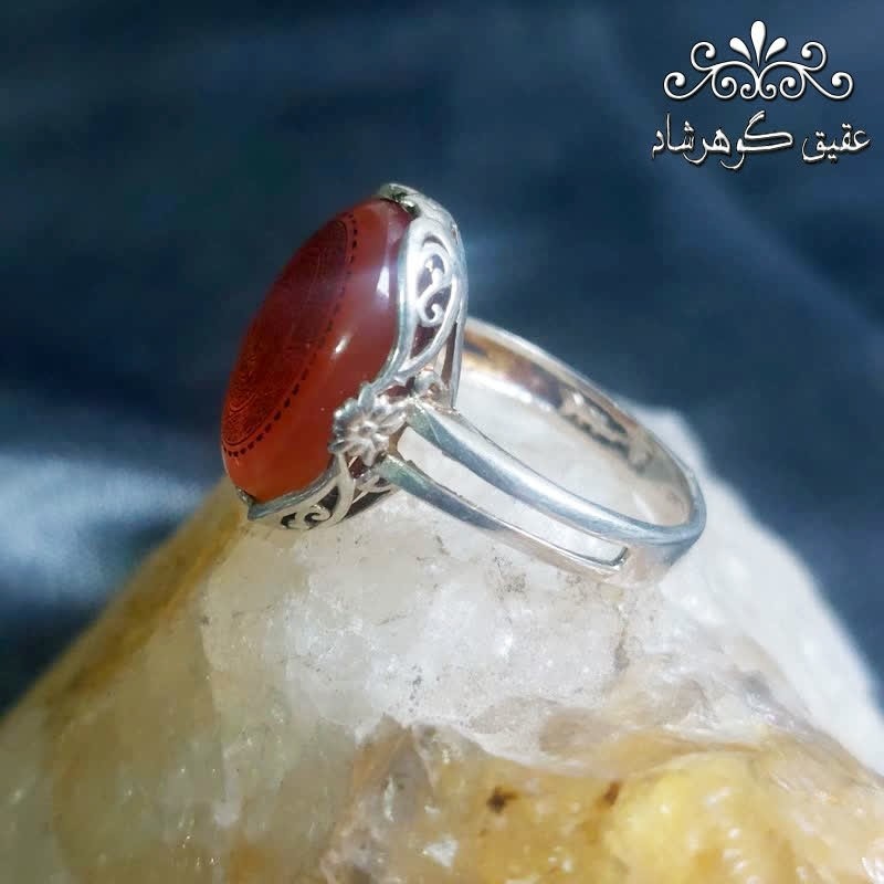 انگشتر عقیق یمنی زنانه 16 ذکر