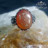 انگشتر عقیق یمنی اصل ستاره سلیمان