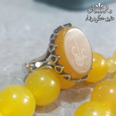 انگشتر عقیق شرف الشمس اصل حکاکی عین علی