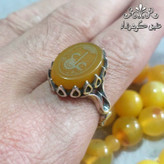 انگشتر عقیق شرف الشمس اصل حکاکی عین علی
