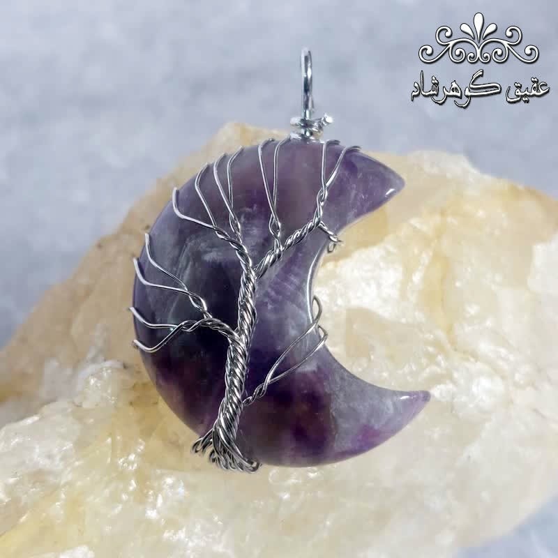 مدال آمتیست اصل خوشرنگ طرح ماه