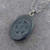 گردنبند حدید طلایی 4 دعا پشت و رو