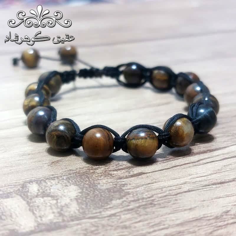 دستبند چشم ببر اصل طرح بافت