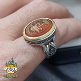 انگشتر نقره عقیق قرمز اصل عین علی