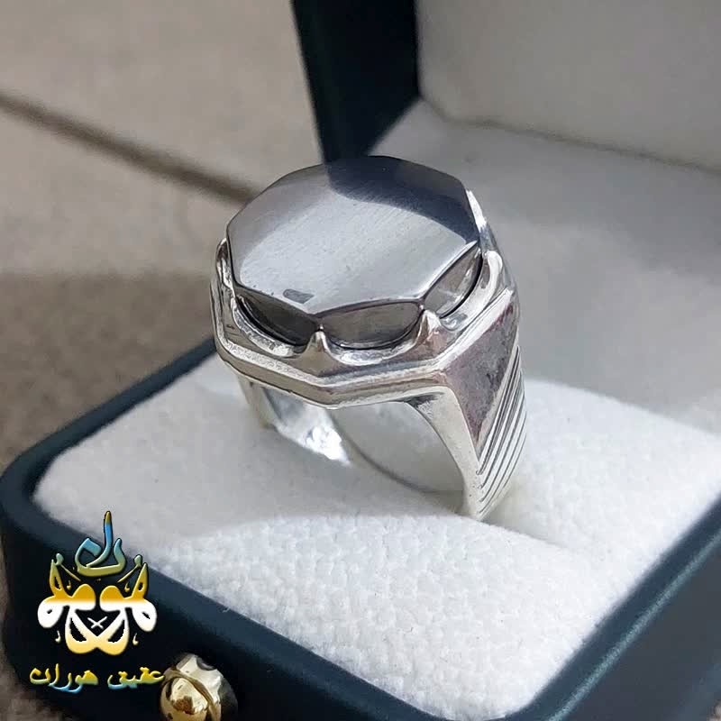 انگشتر نقره حدید نقره ای اصل مردانه
