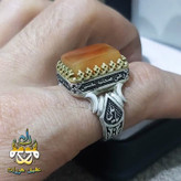 انگشتر عقیق سلیمانی اصل مستطیلی