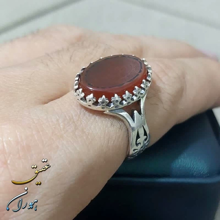 انگشتر عقیق قرمز 16 ذکر