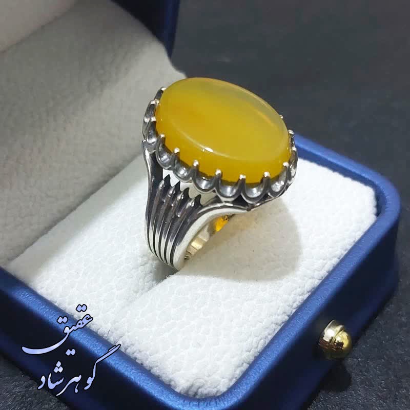 انگشتر عقیق زرد شرف الشمس