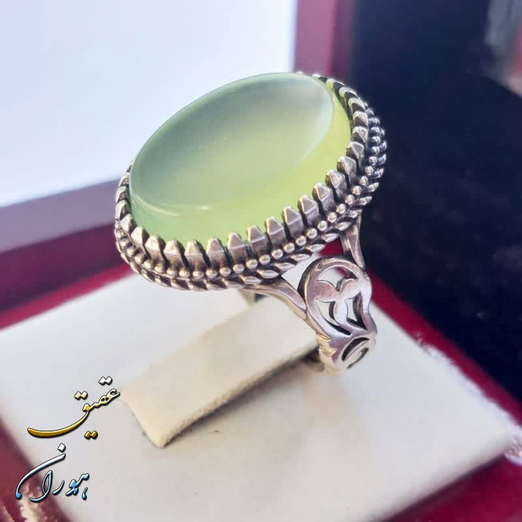 انگشتر عقیق سبز اصل مردانه