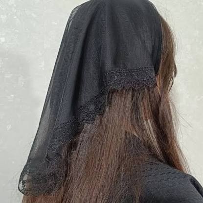 تل اسکارف توری روسری مینی دومیله ای روبان دار
