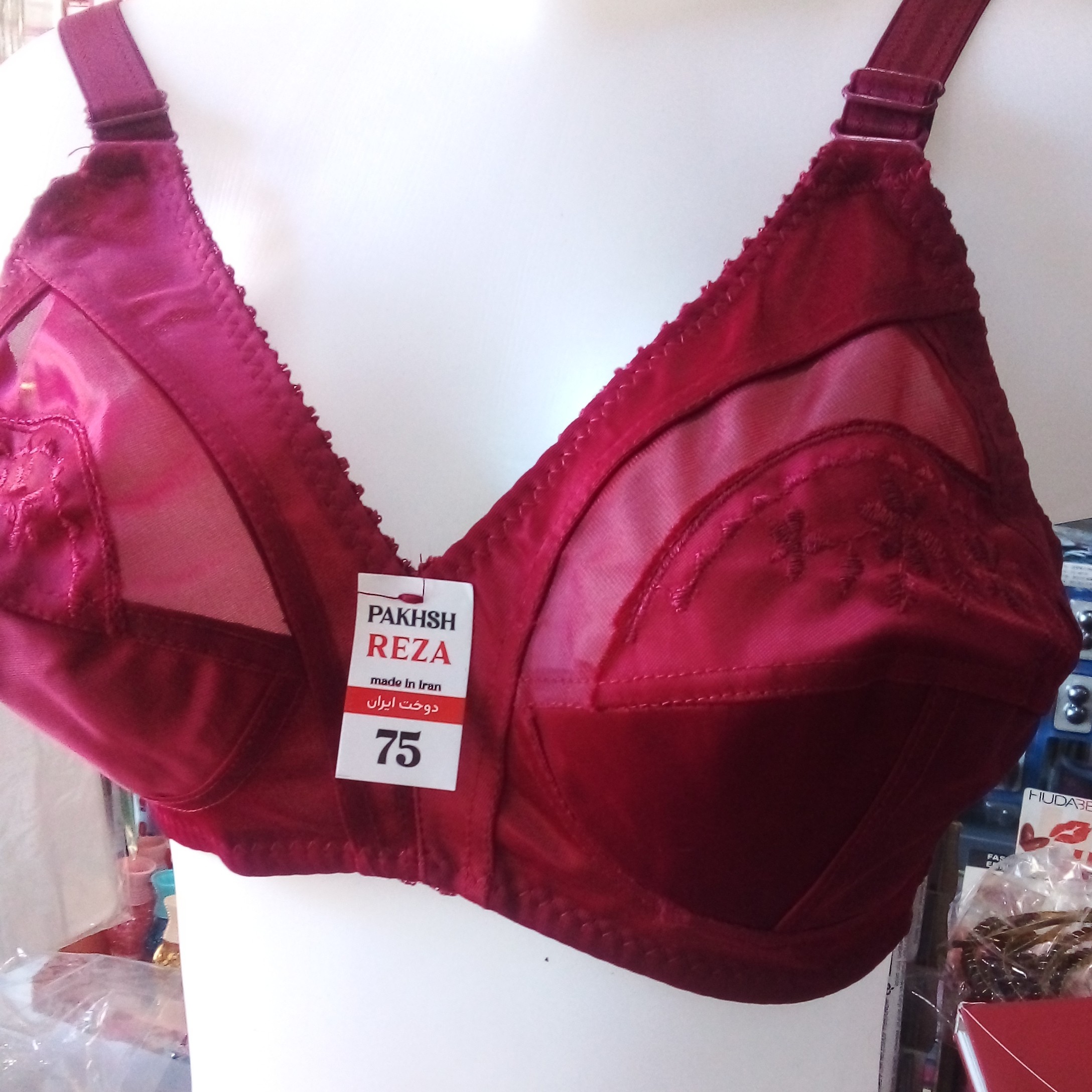 کرست سوزنی سینه بند زرشکی سوتین سایز 75 تا 90