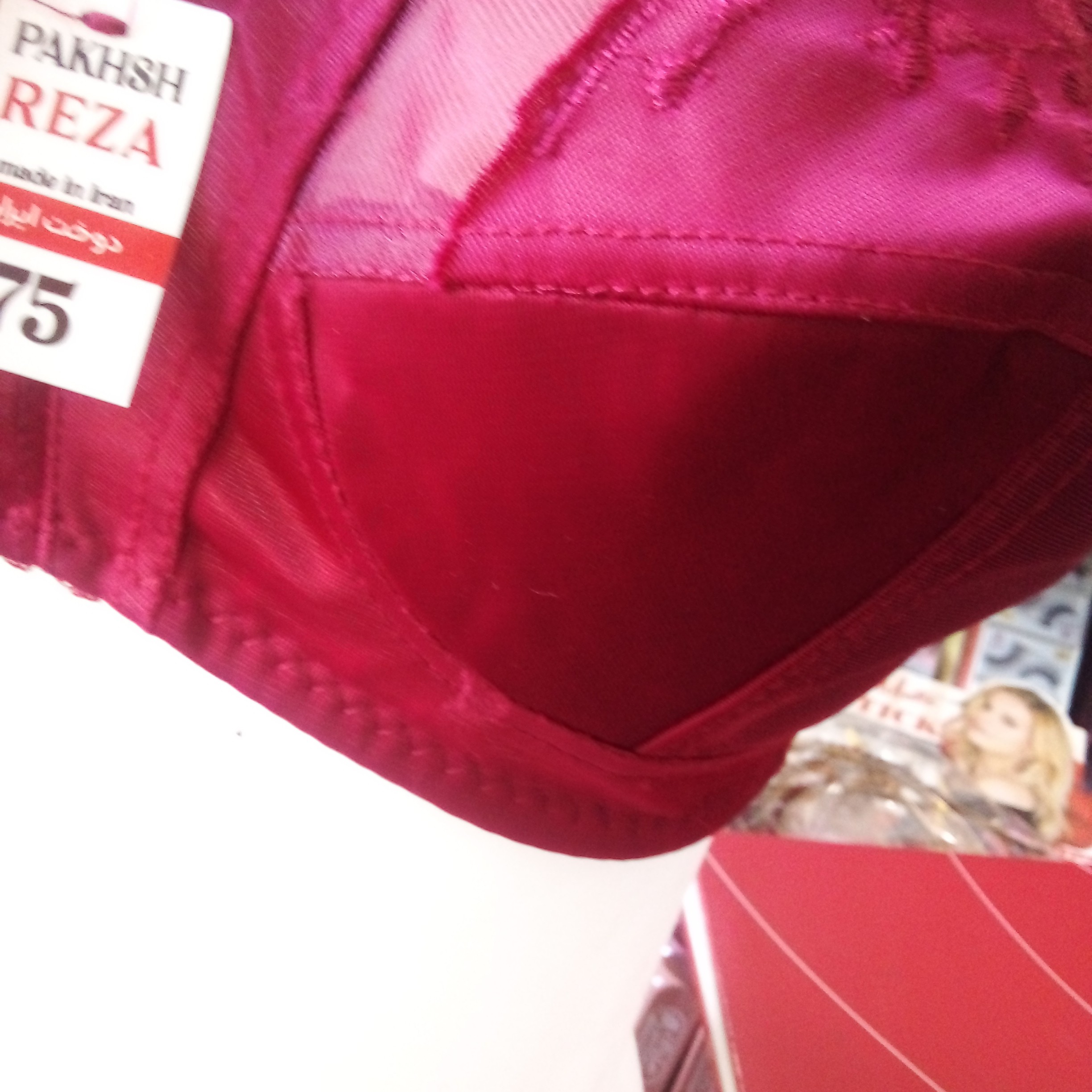 کرست سوزنی سینه بند زرشکی سوتین سایز 75 تا 90
