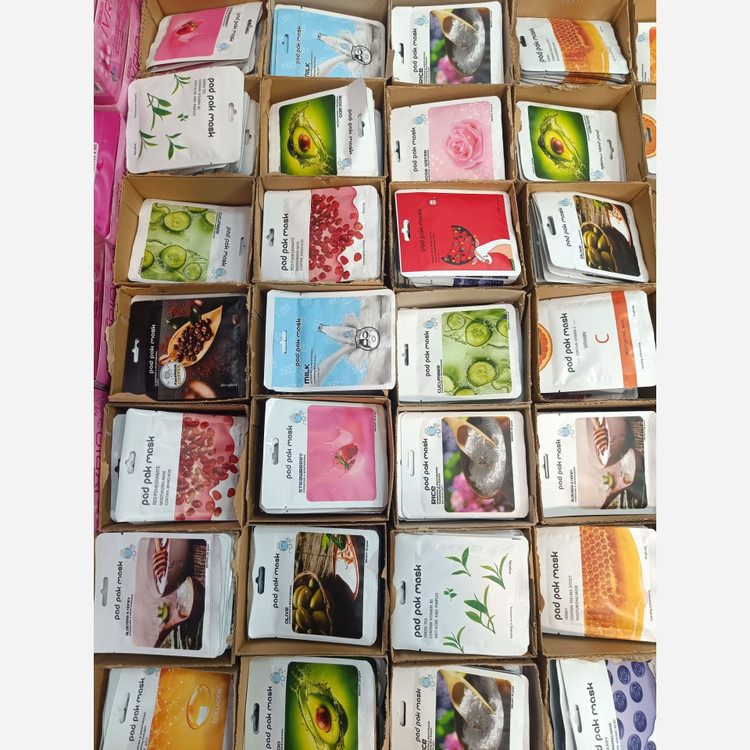 ماسک ورقه ای ماسک آبرسان ورقی پد پاک عصاره چای سبر گل رز برنج انار توت فرنگی زیتون قهوه ..