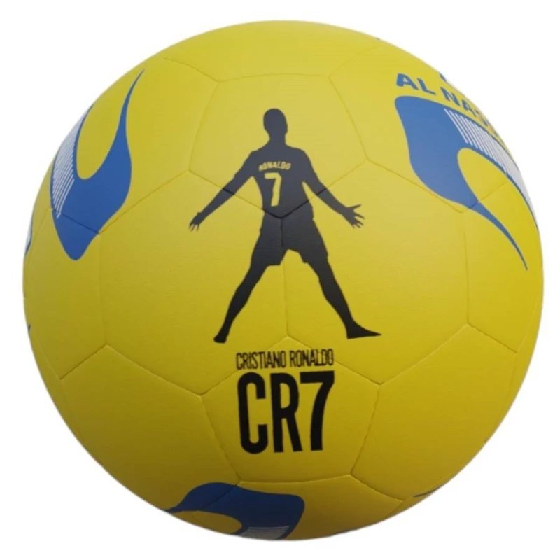 (فروش عمده) توپ فوتبال لاستیکی سایز 4 بتا مدل رونالدو النصر CR7 مناسب آسفالت