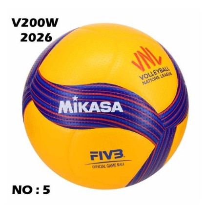 توپ والیبال چرمی (توپ میکاسا) V200W VNL2026 سایز 5