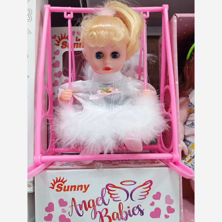 عروسک تاپ سوار موزیکال و آواز خوان چرغدار سیسمونی دخترانه