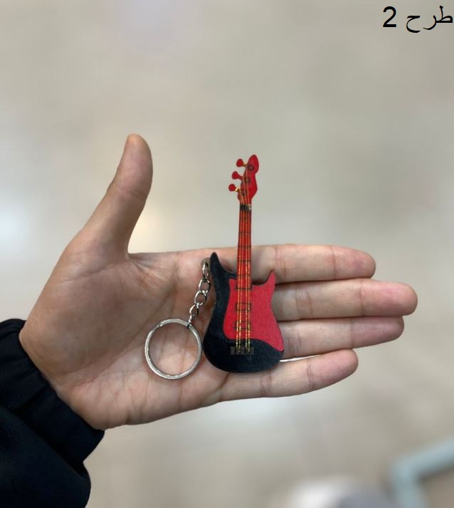 سرکلیدی چوبی طرح ساز سه بعدی