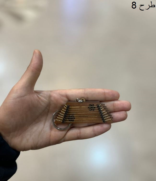 سرکلیدی چوبی طرح ساز سه بعدی