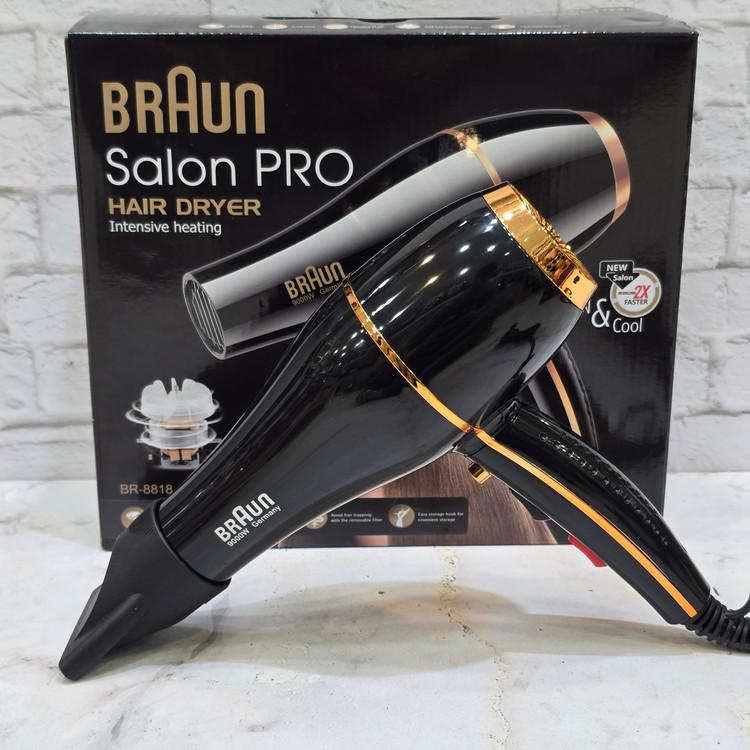 سشوار حرفه ای موتور سنگین براون مدل BR-8818 با ارسال رایگان