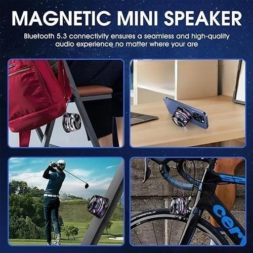 مینی اسپیکر G200 بلوتوثی 5 واتی مگنتی کیفیت عالی Magnetic Cell Phone Stand Bluetooth Speaker