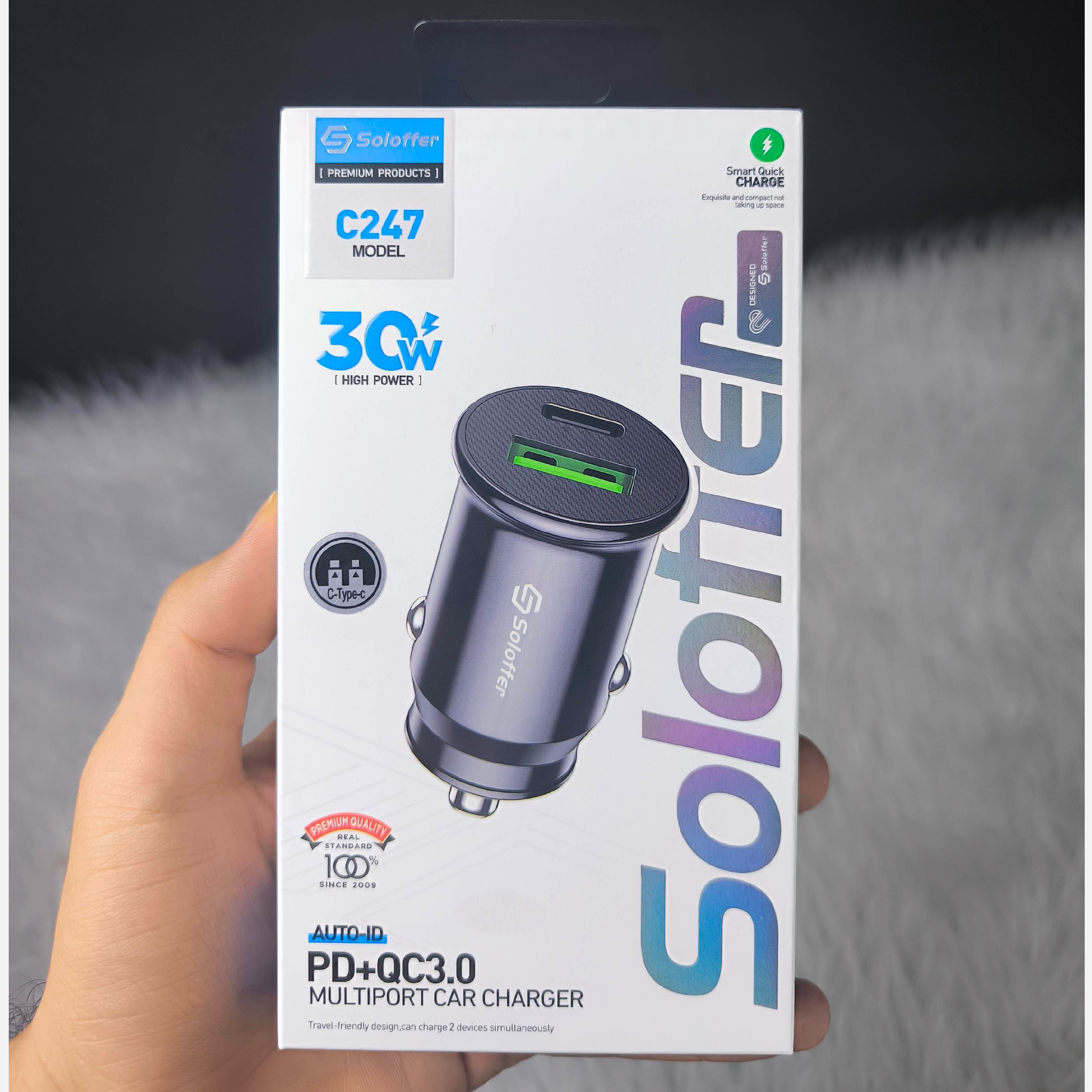 شارژر فندکی اورجینال 30W همراه با کابل