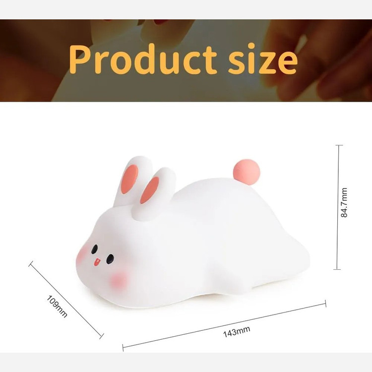 چراغ خواب سیلیکونی خرگوش (اورجینال هفت رنگ)