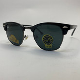 عینک ریبن rayban کلاب مستر شیشه سنگ مشکی RB 3016 با پک کامل ریبن (جعبه،کیف،دستمال نانو،شناسنامه،کاتالوگ)