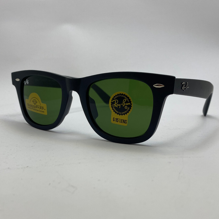عینک ویفرر ریبن Rayban WAYFARER مشکی مات شیشه سنگ نشکن زد خش با پک کامل ریبن RB 2140