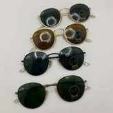 عینک آفتابی ریبن rayban گرد قهوه ای طلایی RB 3447