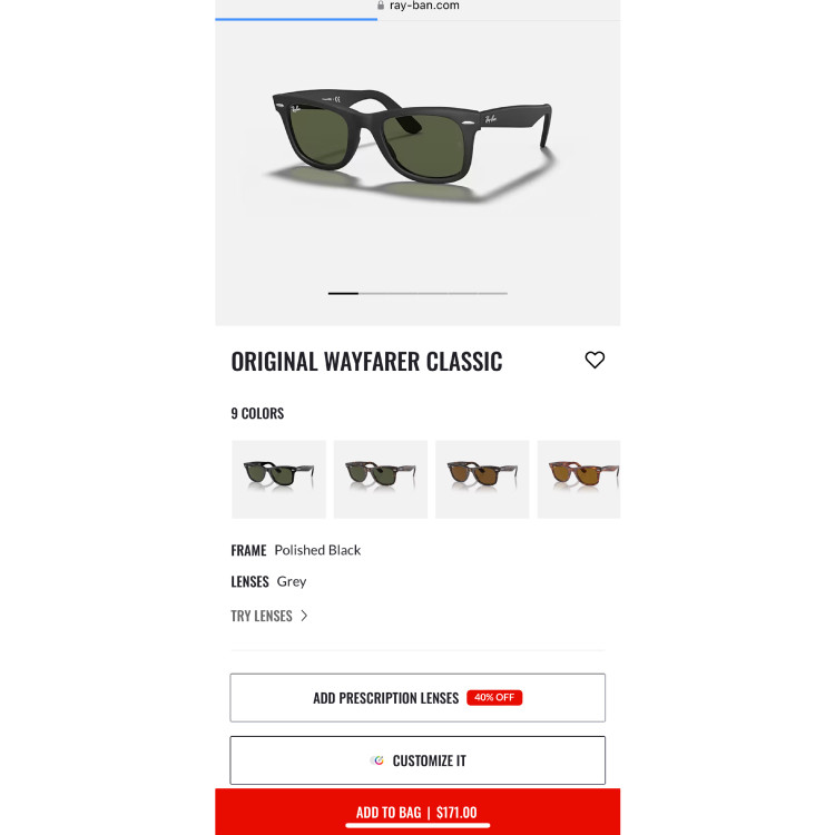 عینک آفتابی اصل ریبن ویفرر reyban WAYFARER RB2140 سایز52 براق فول پک اصلی دارای آچار مخصوص