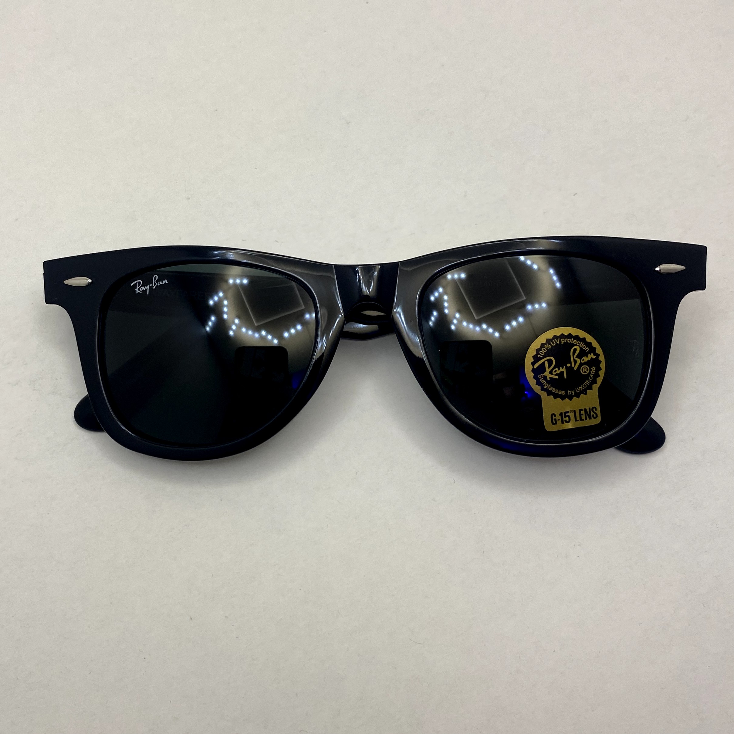 عینک آفتابی اصل ریبن ویفرر reyban WAYFARER RB2140 سایز52 براق فول پک اصلی دارای آچار مخصوص