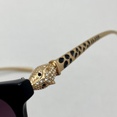 عینک آفتابی زنانه کارتیر Cartier دسته نگین کاری شده خاص و لاکچری مشکی