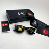 عینک آفتابی ویفرر ریبن rayban WAYFARER شیشه سنگ قهوه ای فریم مات سایز 50 به همراه پک کامل اورجینال RB2140