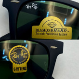 عینک آفتابی ویفرر ریبن rayban WAYFARER شیشه سنگ سبز فریم مات سایز 50 به همراه پک کامل اورجینال RB 2140