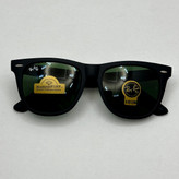 عینک آفتابی ریبن rayban ویفرر شیشه سنگ مشکی مات عدسی سبز سایز 54 به همراه پک کامل اورجینال RB 2140