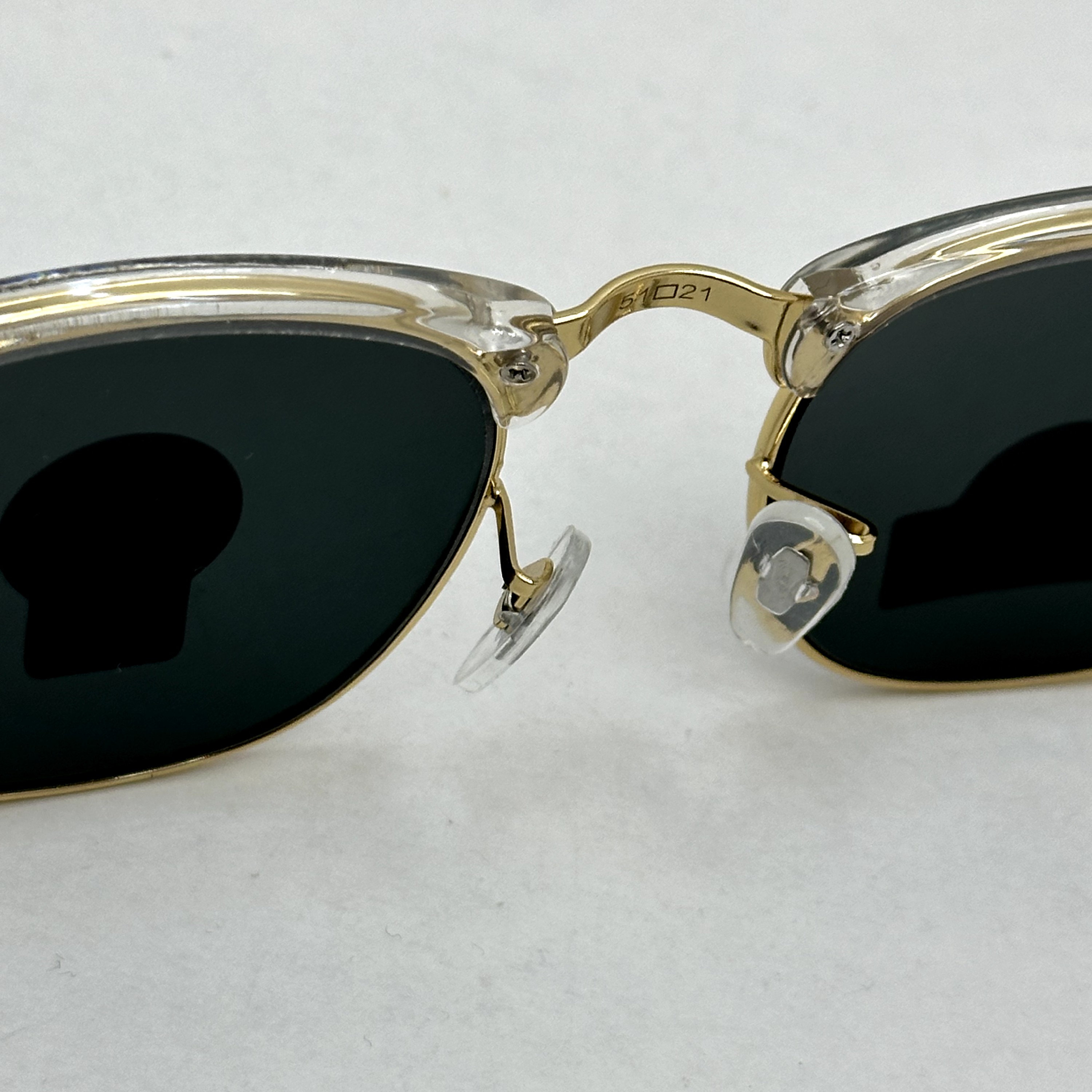 عینک آفتابی کلاب مستر ریبن rayban شیشه سنگ مشکی فریم شفاف به همراه پک کامل RB 3016