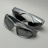 عینک بالنسیاگا مدل BALENCIAGA SWIFT OVAL نقره ای عدسی نقره ای (ارسال رایگان)