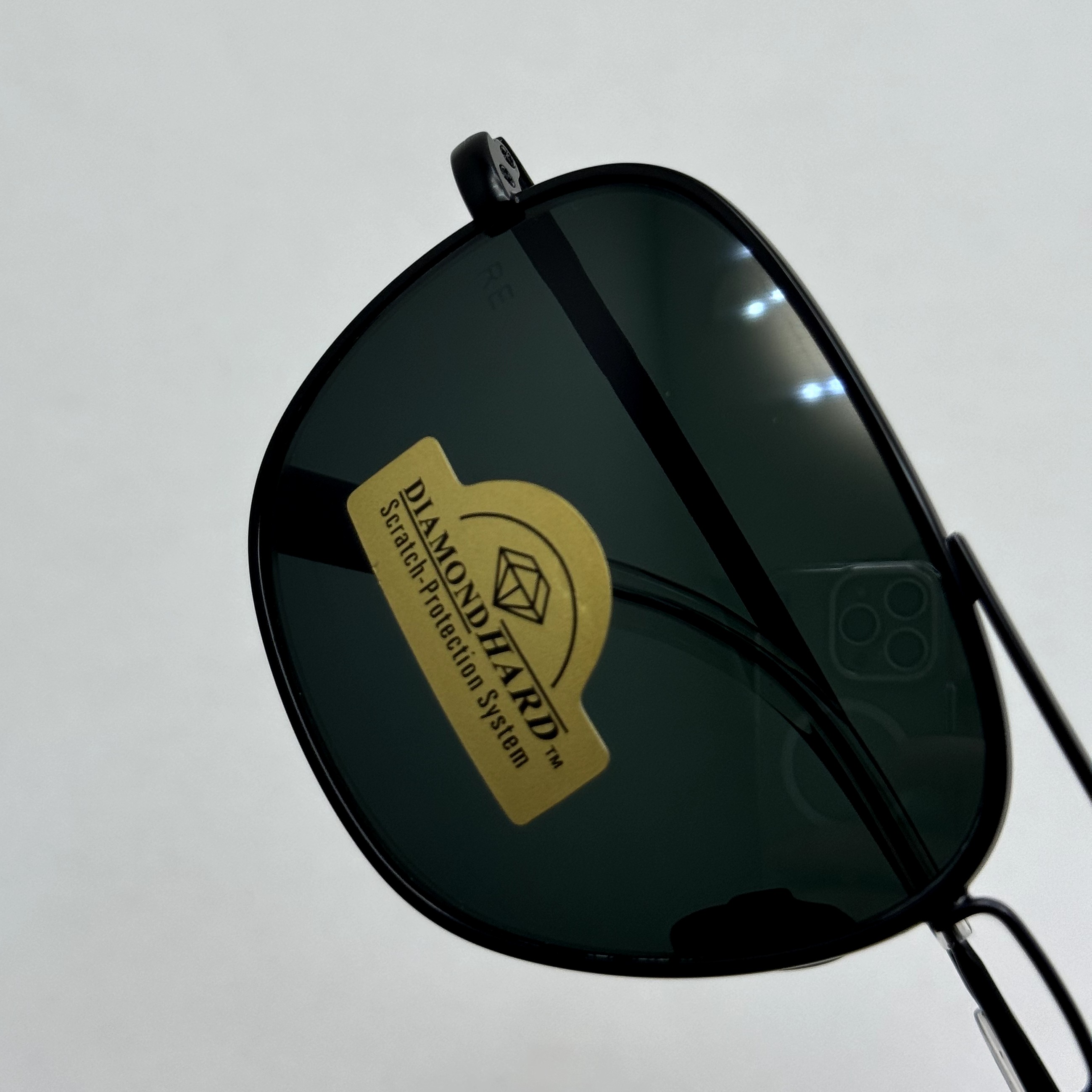 عینک آفتابی خلبانی رندولف شیشه سنگ آنتی رفلکس مشکی فریم مشکی فول پک RANDOLPH AVIATOR RE 58 BLACK