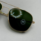 عینک آفتابی خلبانی رندولف شیشه سنگ آنتی رفلکس سبز فریم طلایی فول پک اصلی RANDOLPH AVIATOR RE 58 24K GOLD (ارسال رایگان)