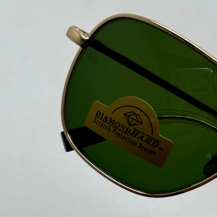عینک آفتابی خلبانی رندولف شیشه سنگ آنتی رفلکس سبز فریم طلایی فول پک اصلی RANDOLPH AVIATOR RE 58 24K GOLD (ارسال رایگان)