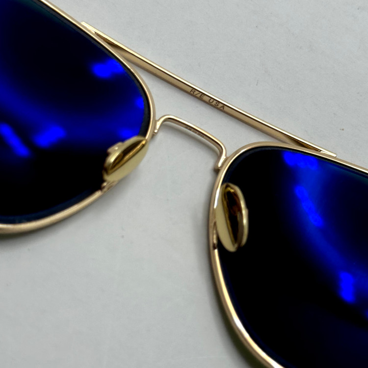 عینک آفتابی خلبانی رندولف شیشه سنگ آنتی رفلکس سبز فریم طلایی فول پک اصلی RANDOLPH AVIATOR RE 58 24K GOLD (ارسال رایگان)